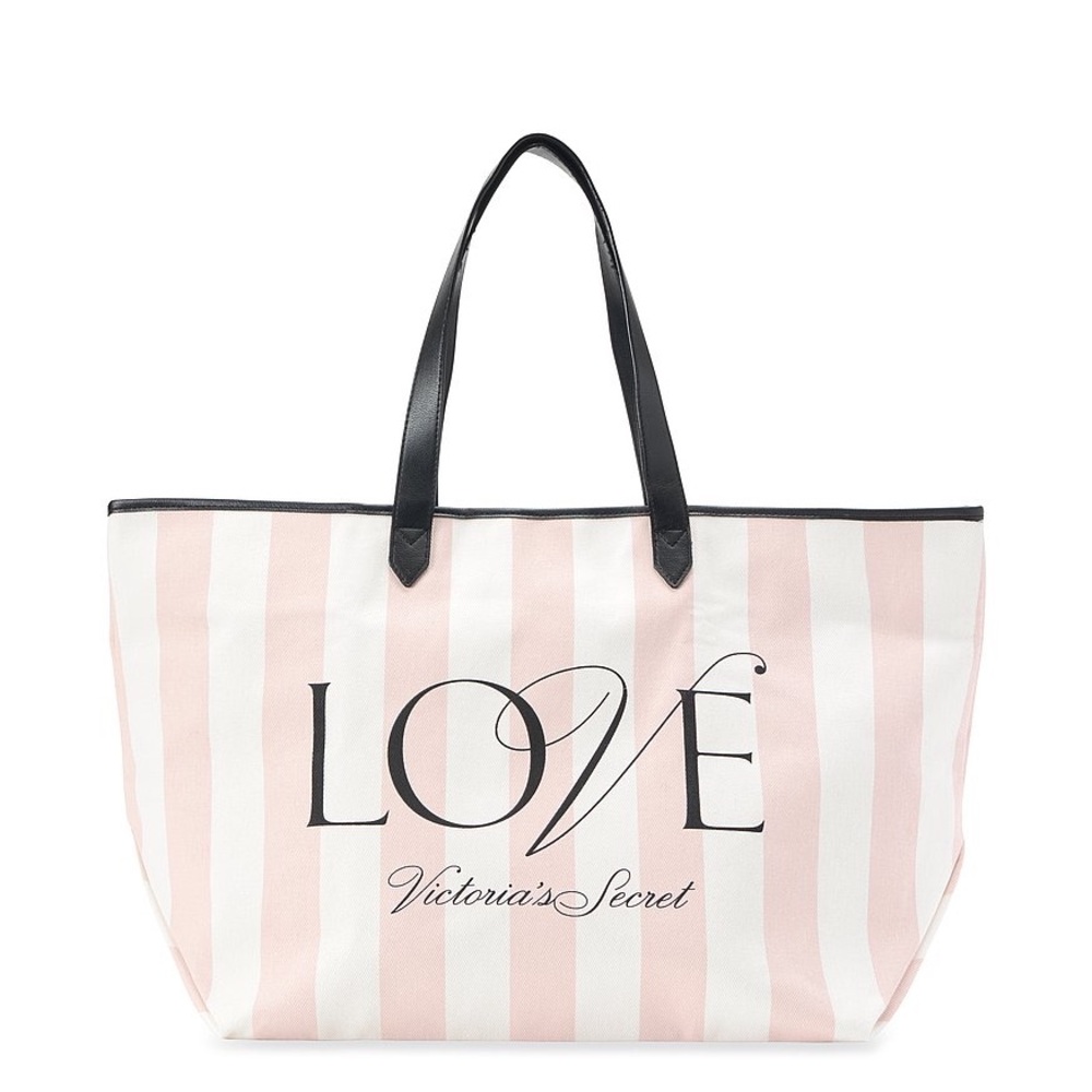 Victoria's Secret Pink Striped Love Tote